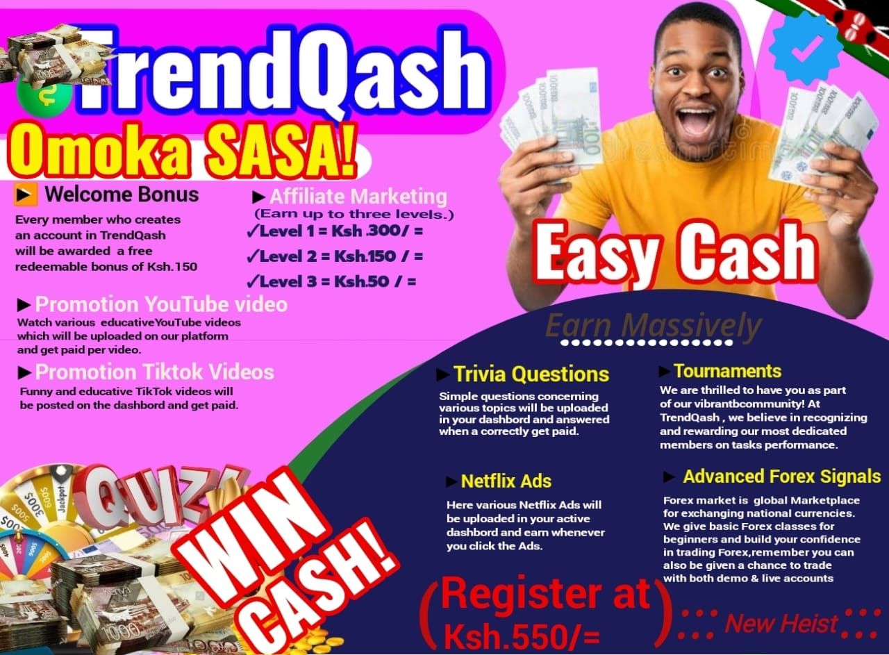 TrendQash Agencies Kenya – Omoka Sasa na TrendQash Agencies - Easy Online Cash!