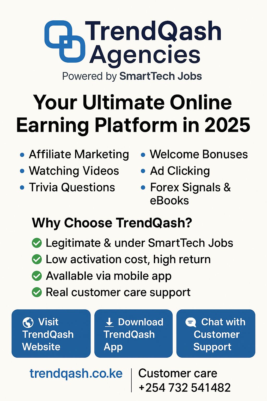 TrendQash Agencies – Powered by SmartTech Jobs: Your Ultimate Online Earning Platform in 2025